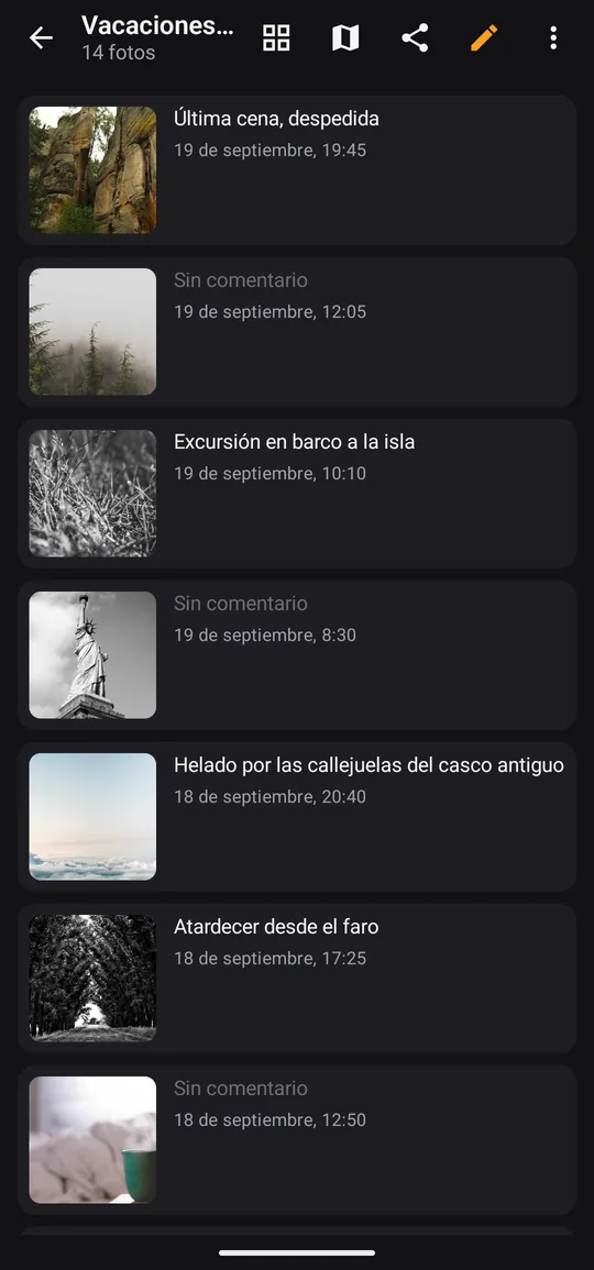 La historia de un viaje, lista para compartir