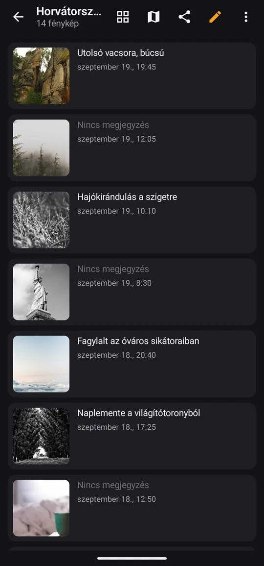 Az utad története, megosztásra készen