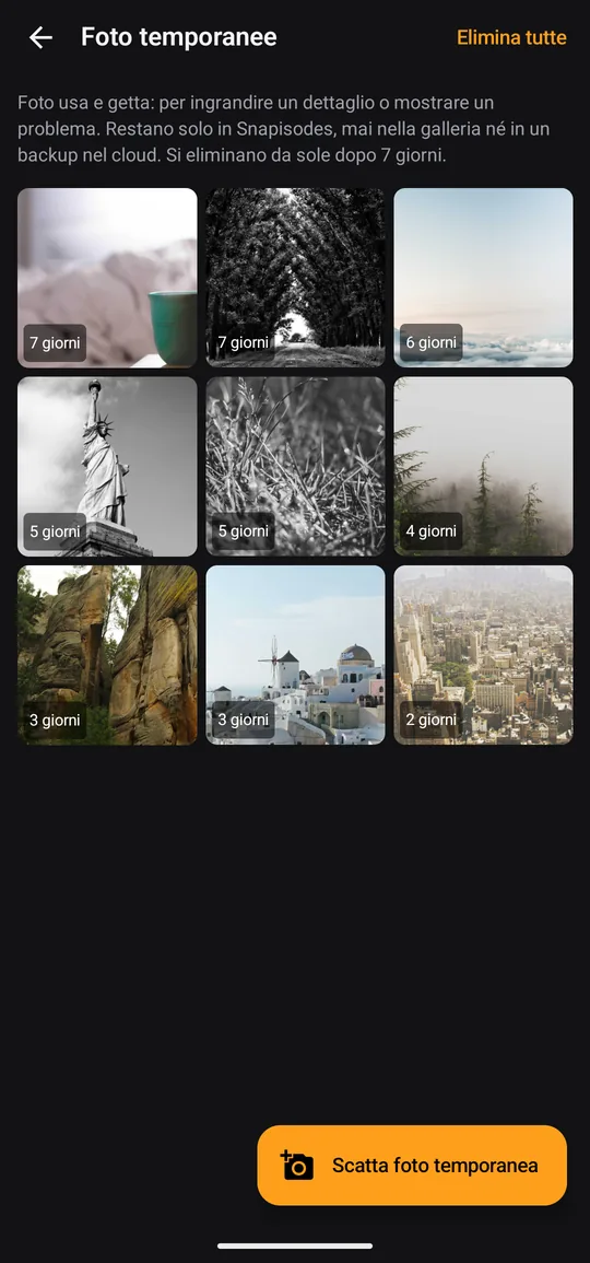 Foto che non ingombrano la galleria